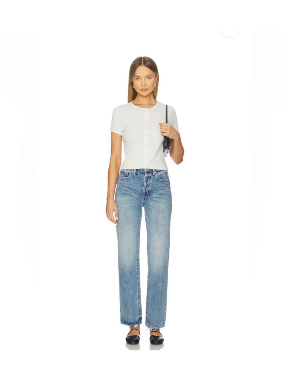pistola Cassie Super high rise- straight leg- EUC-size 27
